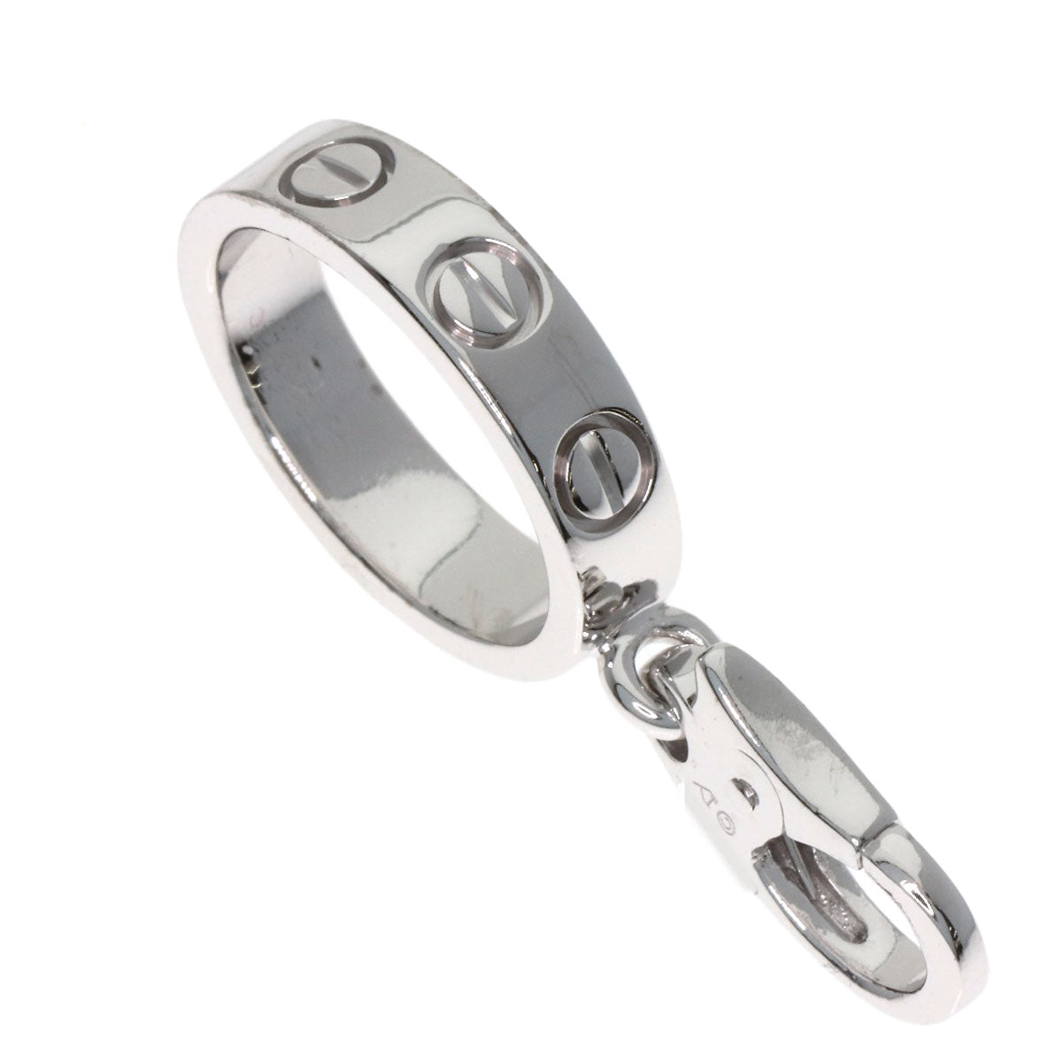 CARTIER Baby love charm Pendant top K18 White Gold Ladies [Used]