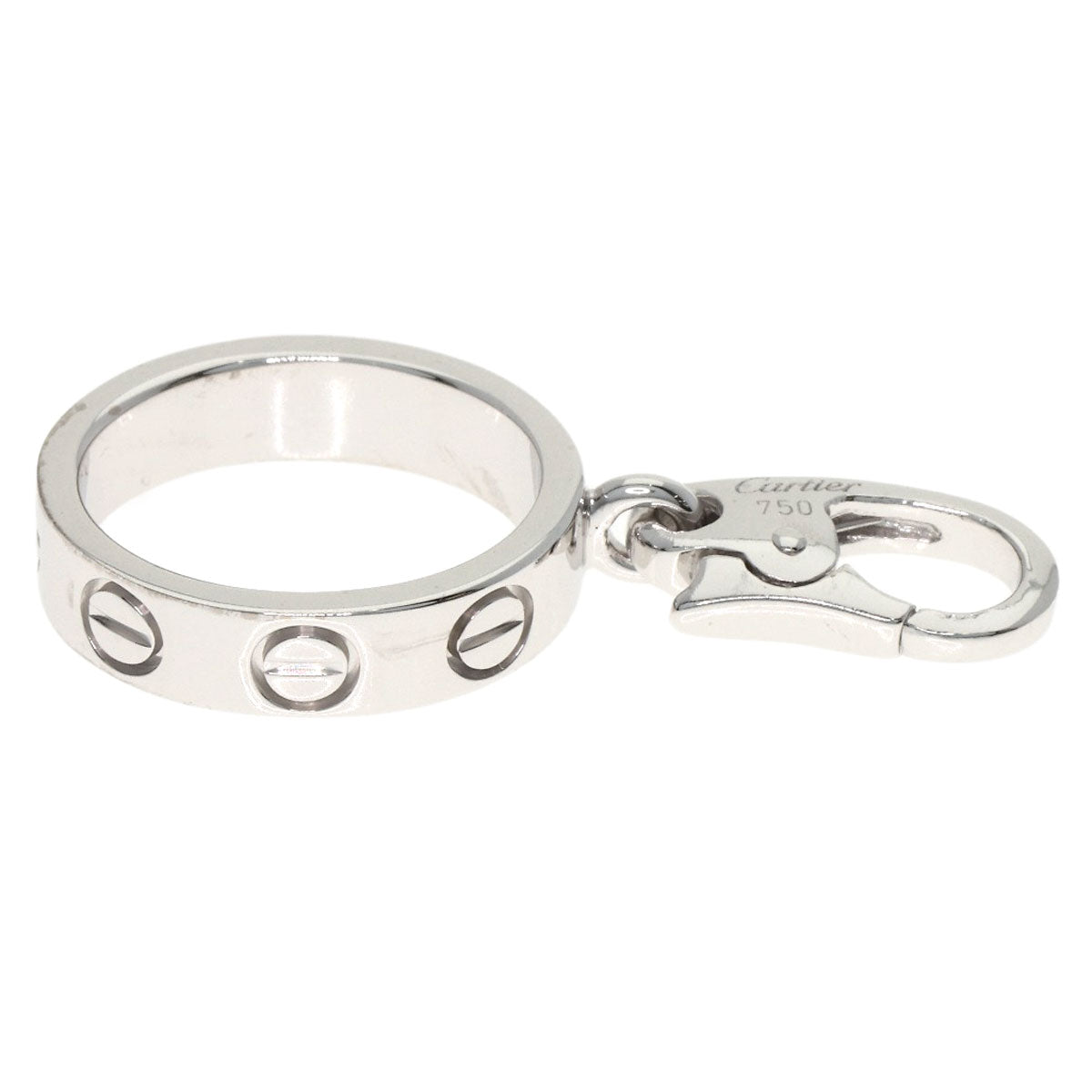 CARTIER Baby love charm Pendant top K18 White Gold Ladies [Used]