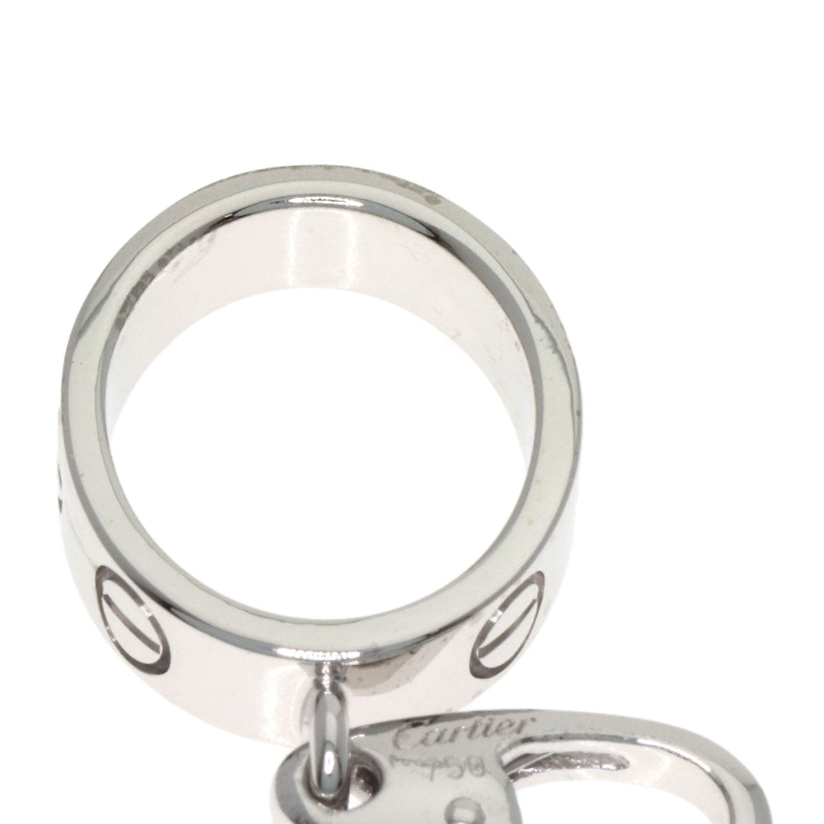 CARTIER Baby love charm Pendant top K18 White Gold Ladies [Used]