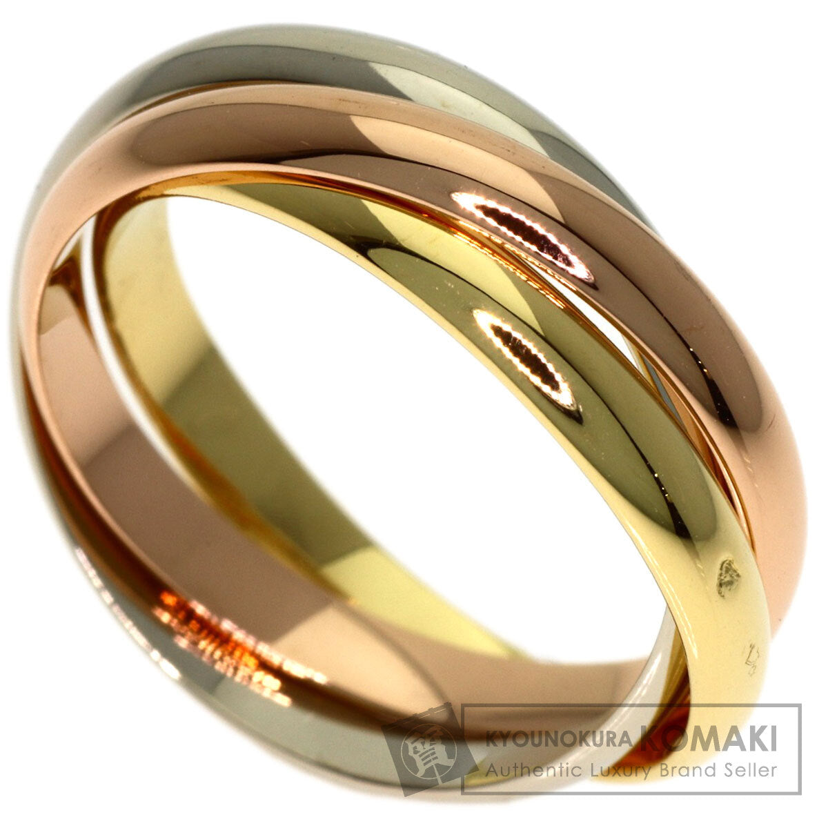 CARTIER Trinity SM #48 Ring K18 Yellow Gold K18 White GoldLadies [Used]