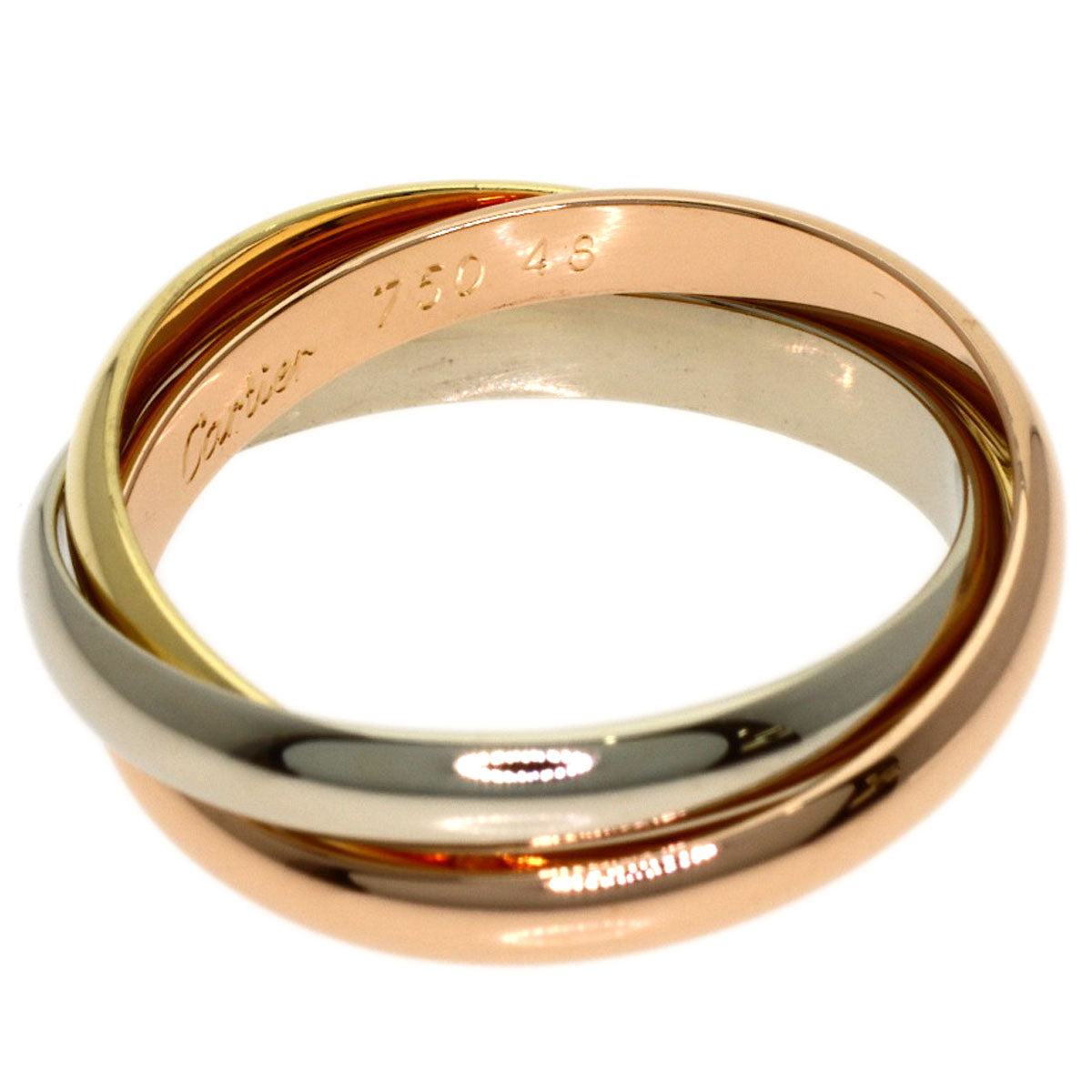 CARTIER Trinity SM #48 Ring K18 Yellow Gold K18 White GoldLadies [Used]