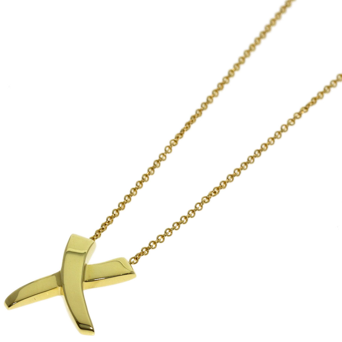 TIFFANY&Co. kiss Necklace K18 Yellow Gold Ladies [Used]