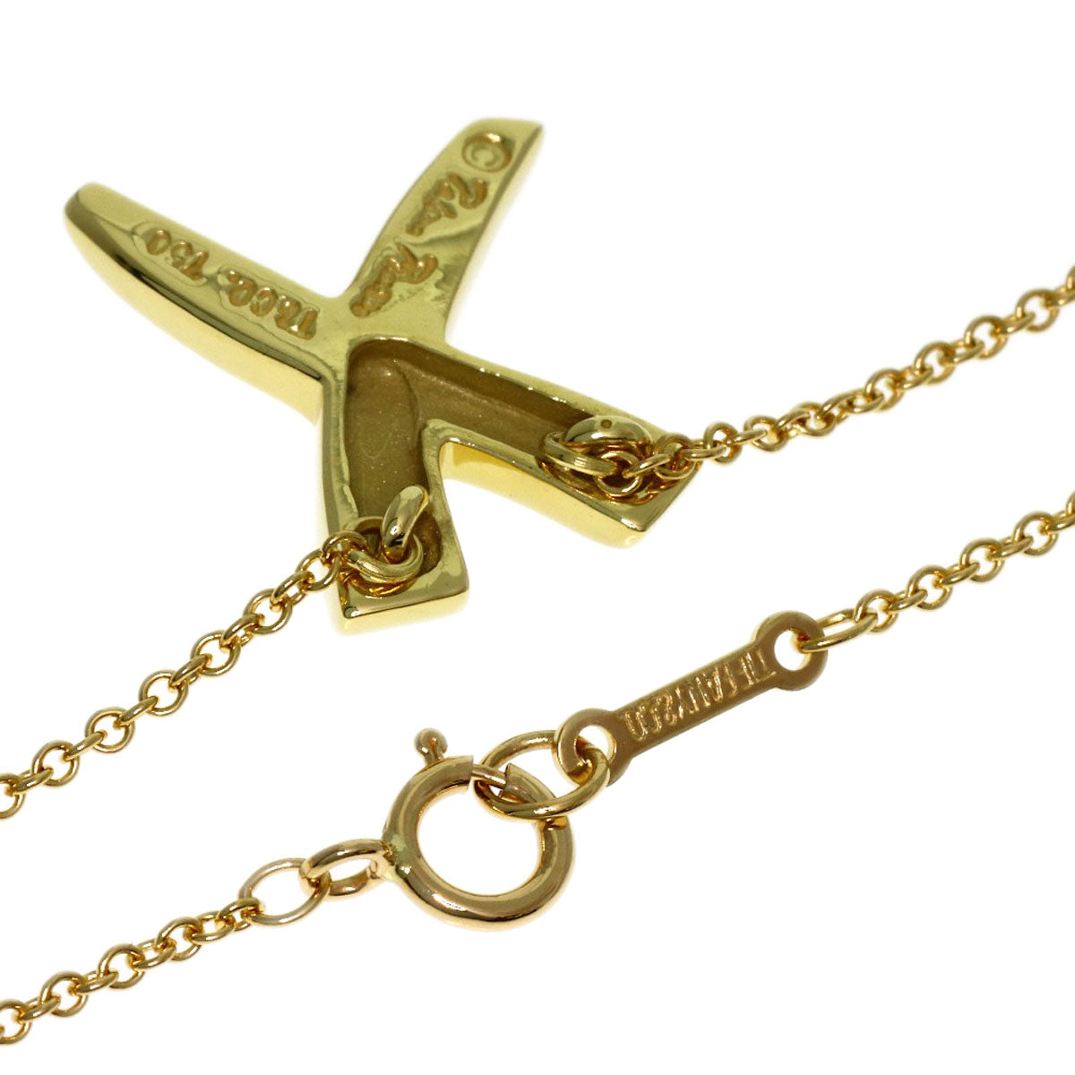 TIFFANY&Co. kiss Necklace K18 Yellow Gold Ladies [Used]