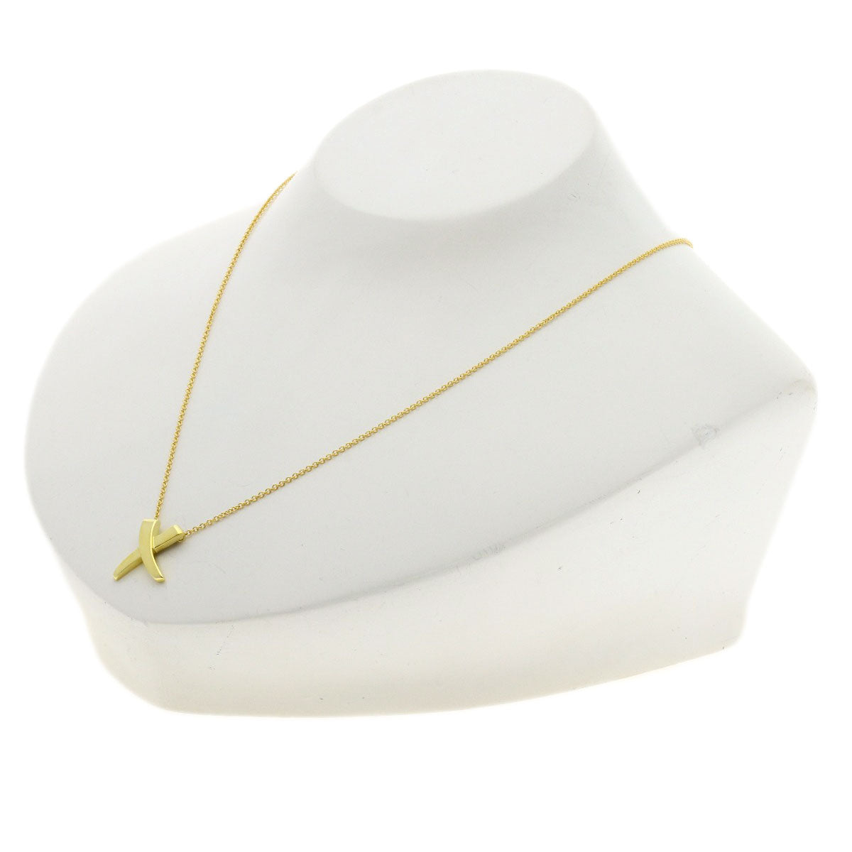 TIFFANY&Co. kiss Necklace K18 Yellow Gold Ladies [Used]