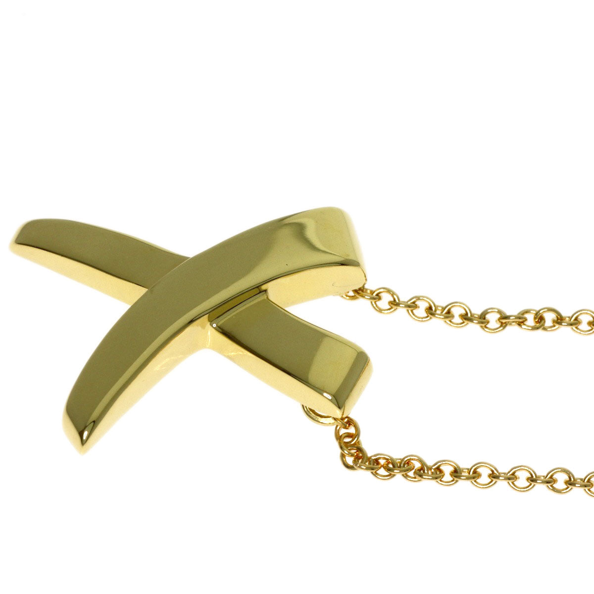 TIFFANY&Co. kiss Necklace K18 Yellow Gold Ladies [Used]