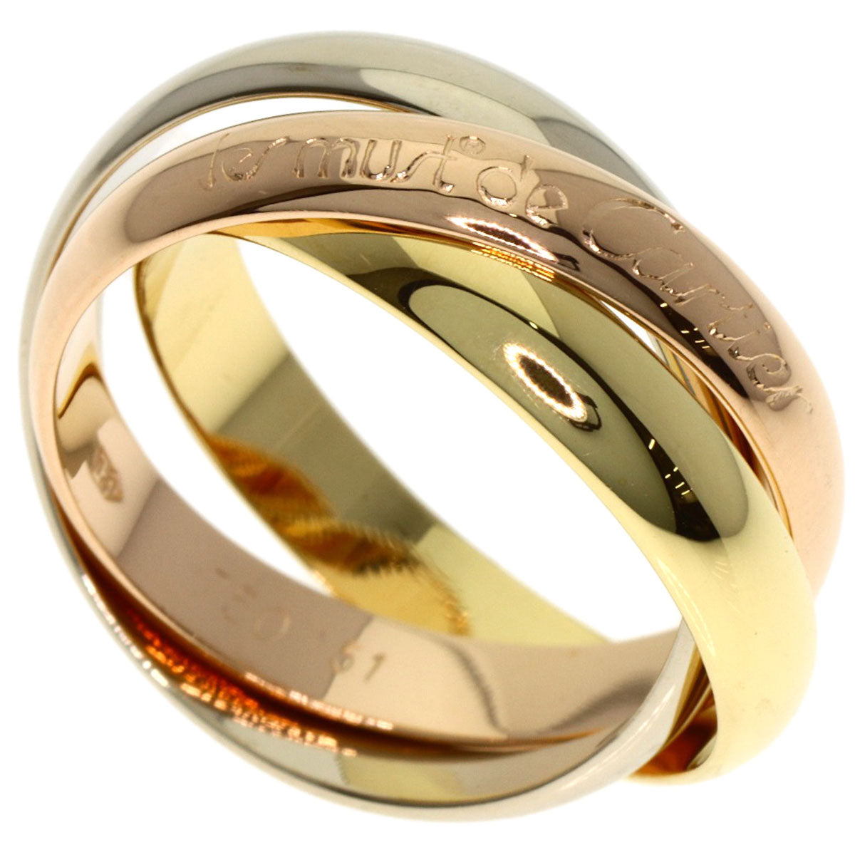CARTIER Trinity #51 Ring K18 Yellow Gold 18K Pink GoldLadies [Used]
