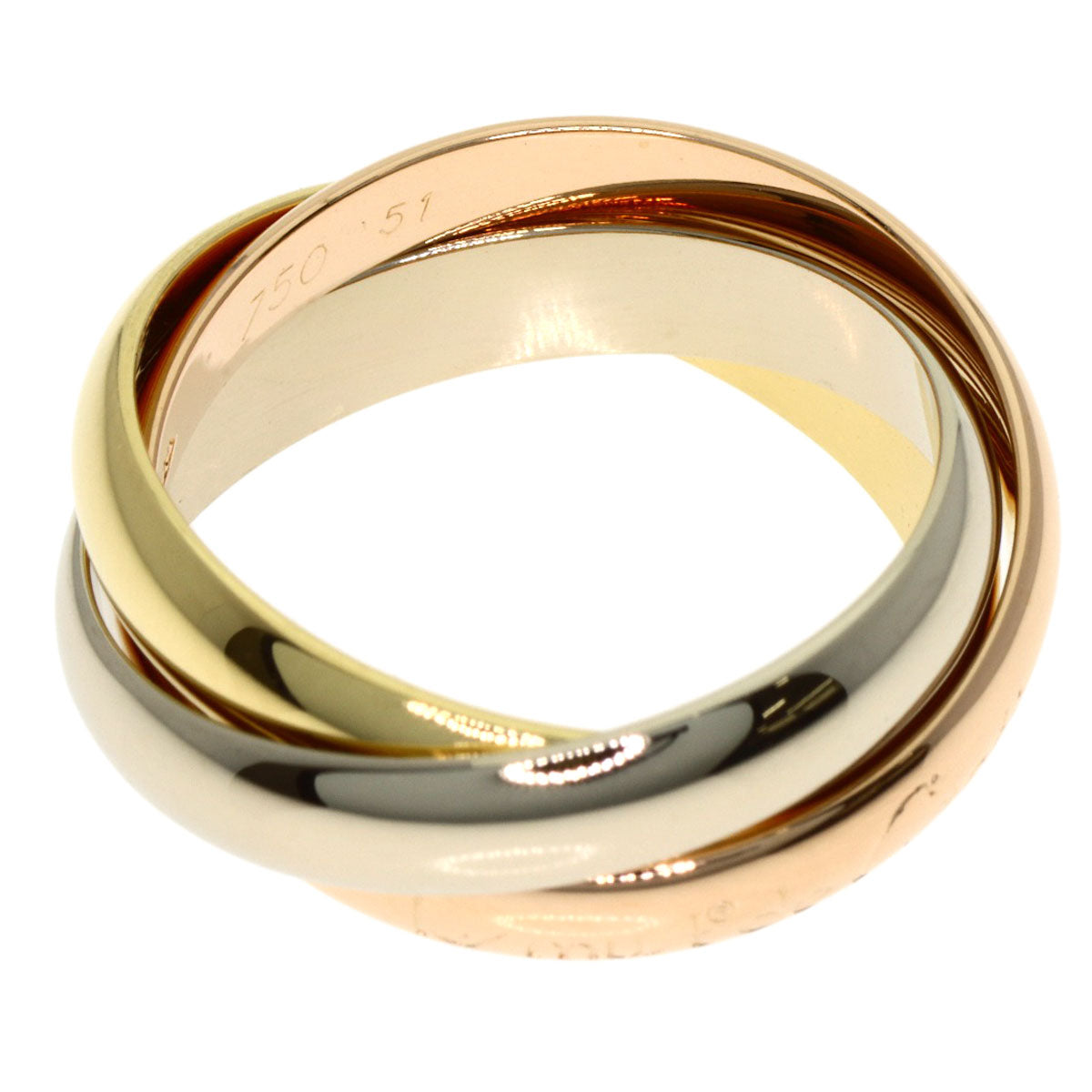CARTIER Trinity #51 Ring K18 Yellow Gold 18K Pink GoldLadies [Used]