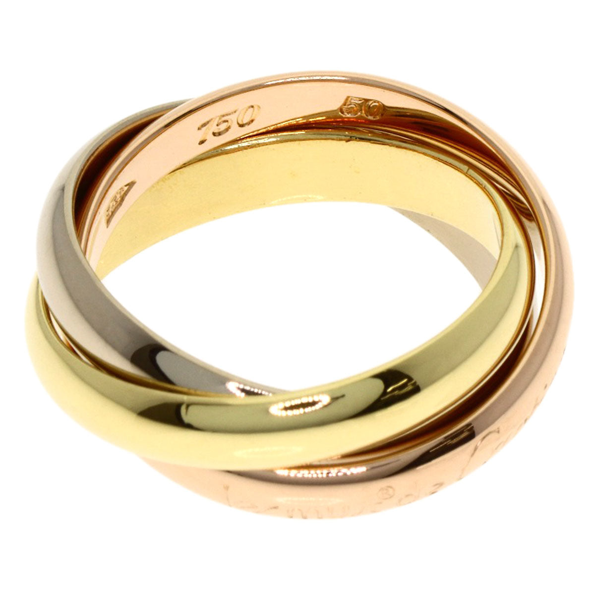 CARTIER Trinity #50 Ring K18 Yellow Gold 18K Pink GoldLadies [Used]
