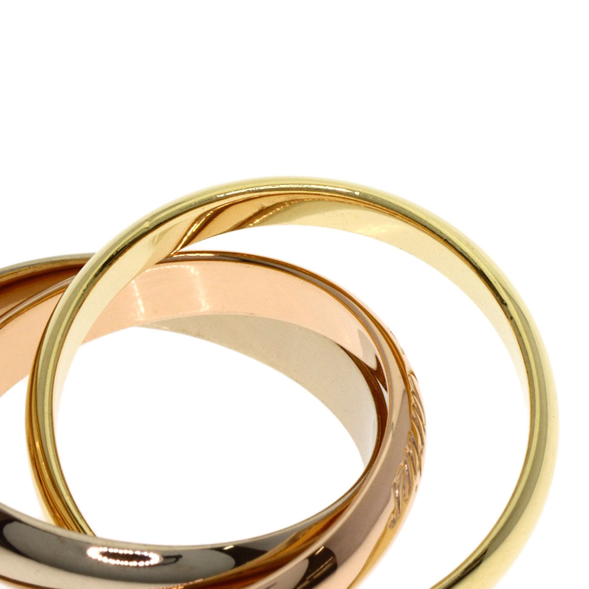 CARTIER Trinity #50 Ring K18 Yellow Gold 18K Pink GoldLadies [Used]