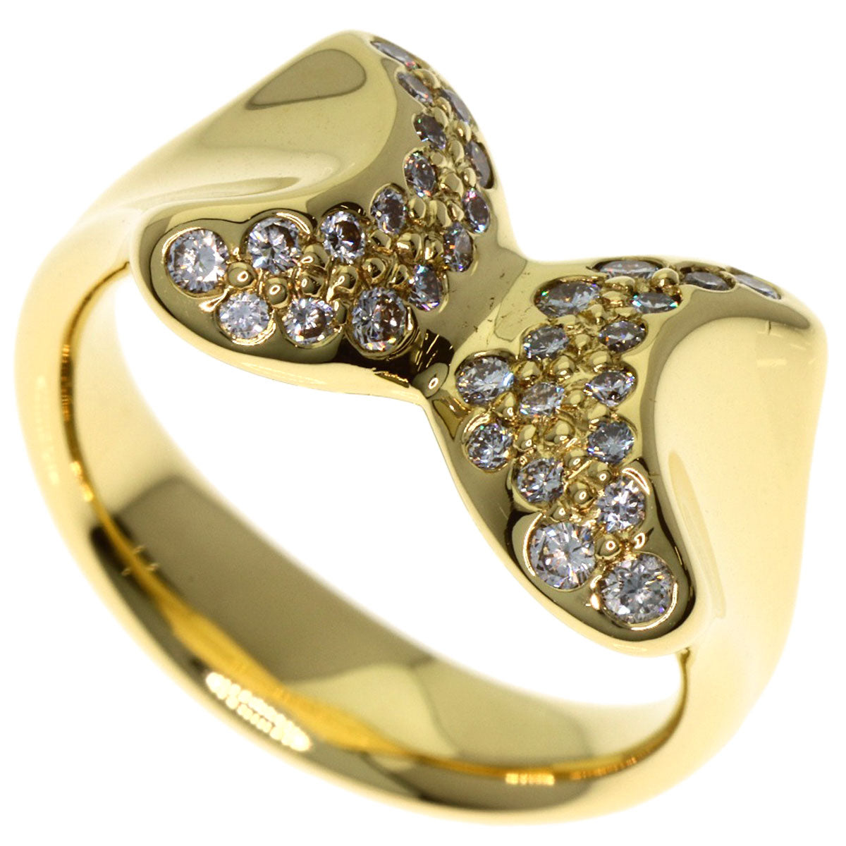 TIFFANY&Co. Butterfly Peretti Diamond Ring K18 Yellow Gold Ladies [Used]