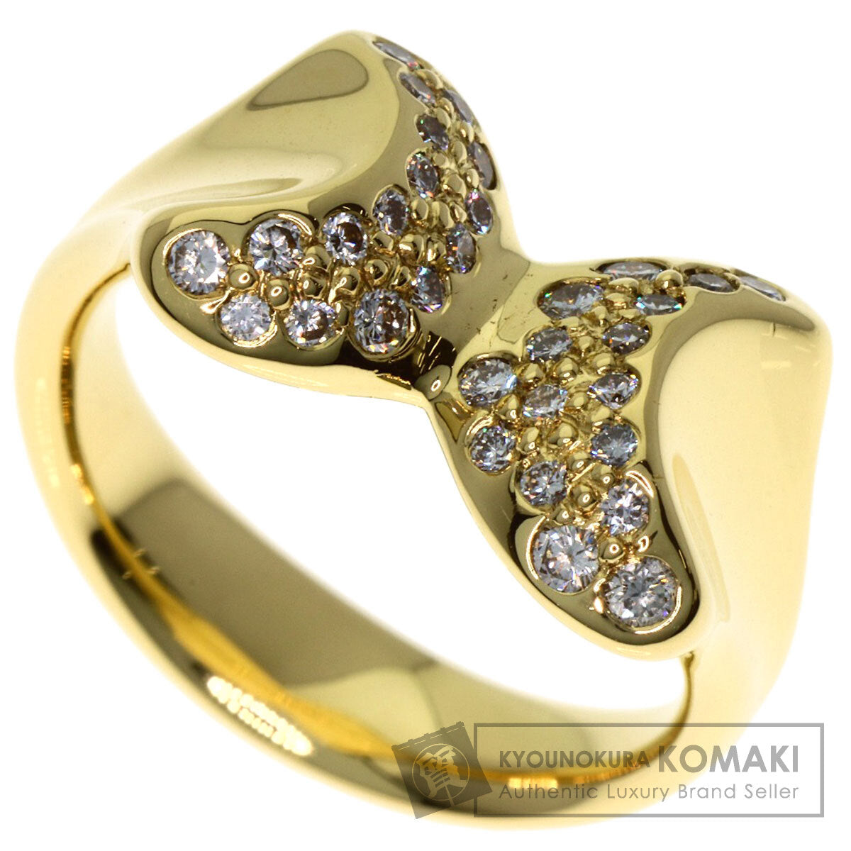 TIFFANY&Co. Butterfly Peretti Diamond Ring K18 Yellow Gold Ladies [Used]
