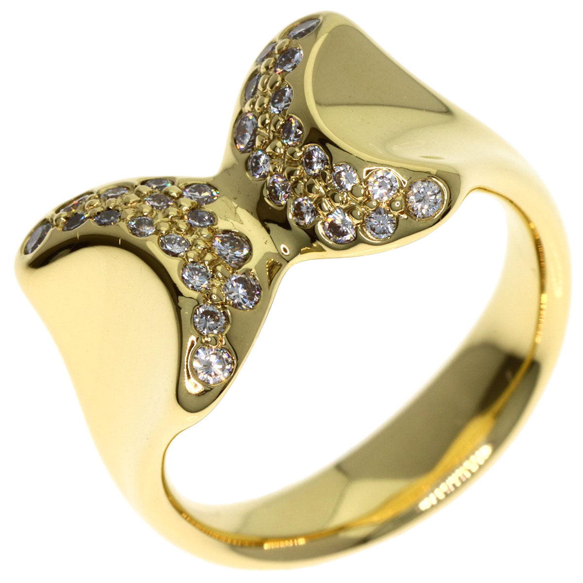 TIFFANY&Co. Butterfly Peretti Diamond Ring K18 Yellow Gold Ladies [Used]
