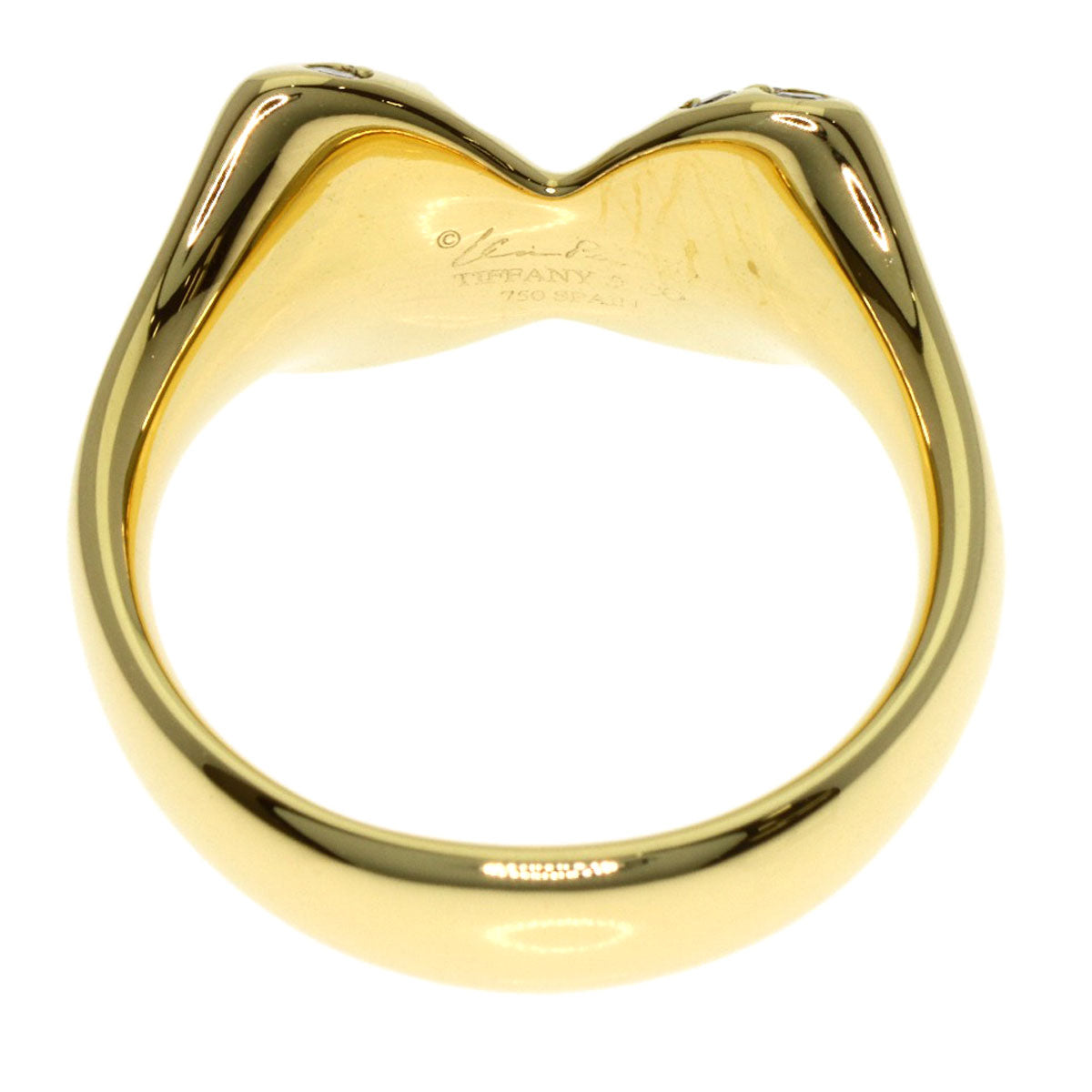 TIFFANY&Co. Butterfly Peretti Diamond Ring K18 Yellow Gold Ladies [Used]