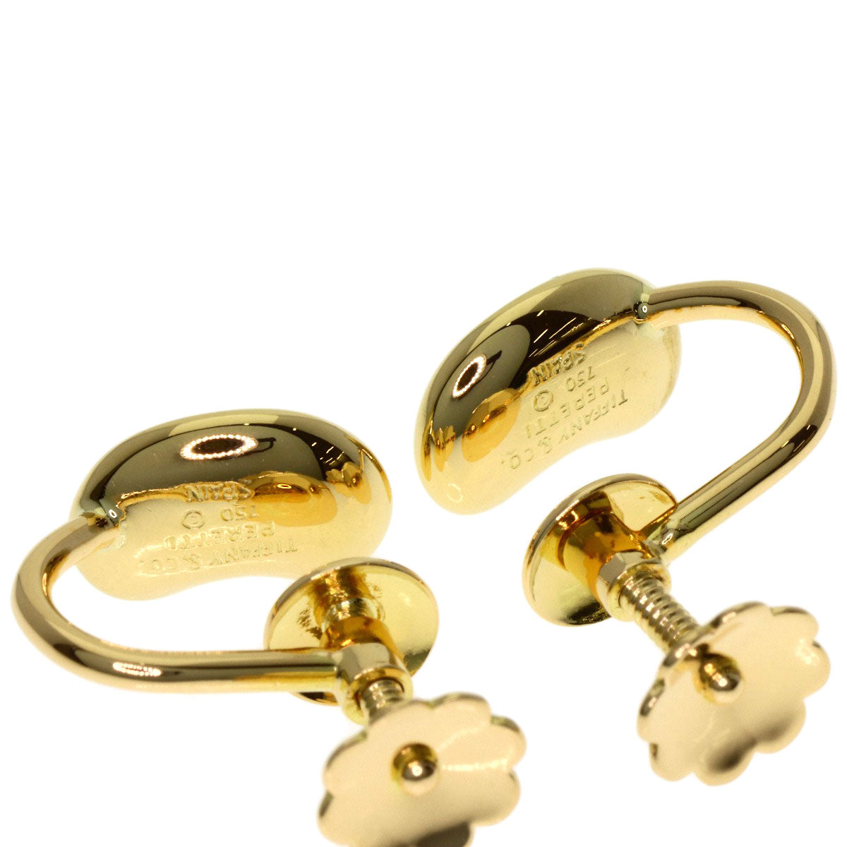 TIFFANY&Co. Bean Earring K18 Yellow Gold Ladies [Used]