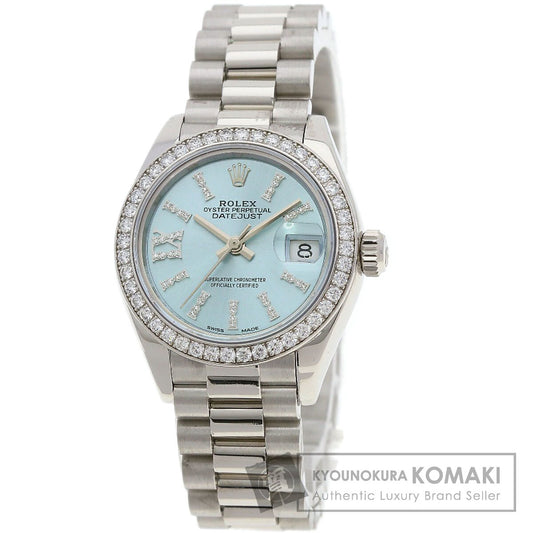 ROLEX Datejust 28 Bezel Diamond Watches 279136RBR Platinum/PT Ladies