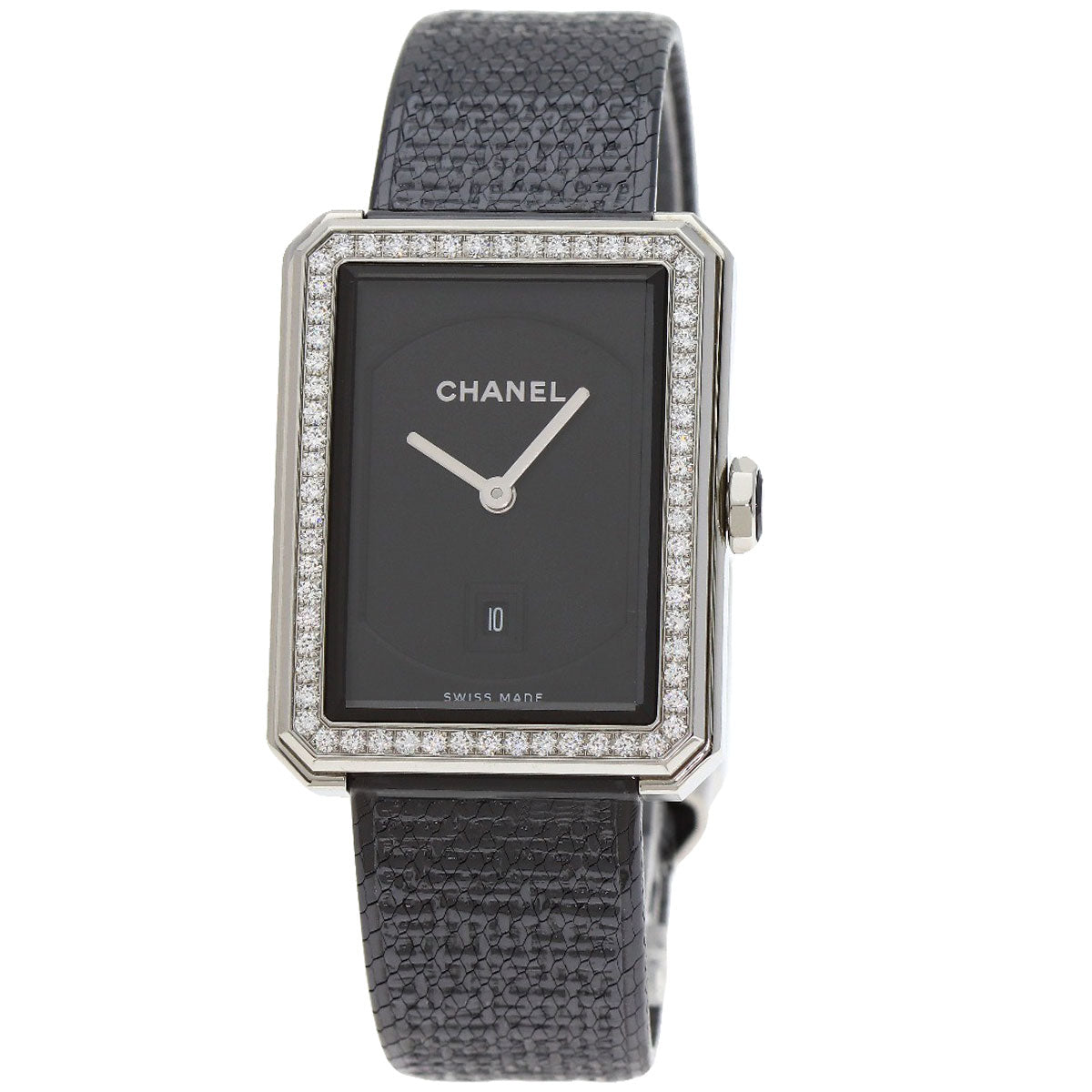 CHANEL Boyfriend Tweed Diamond Watches H5318 Stainless Steel/Stainless Steel Ladies