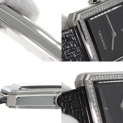 CHANEL Boyfriend Tweed Diamond Watches H5318 Stainless Steel/Stainless Steel Ladies