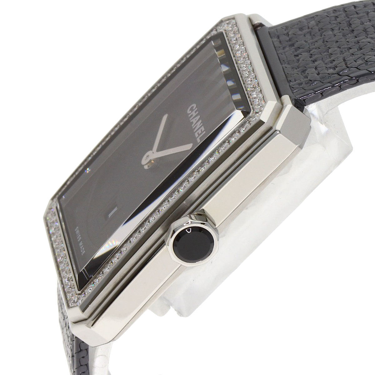 CHANEL Boyfriend Tweed Diamond Watches H5318 Stainless Steel/Stainless Steel Ladies