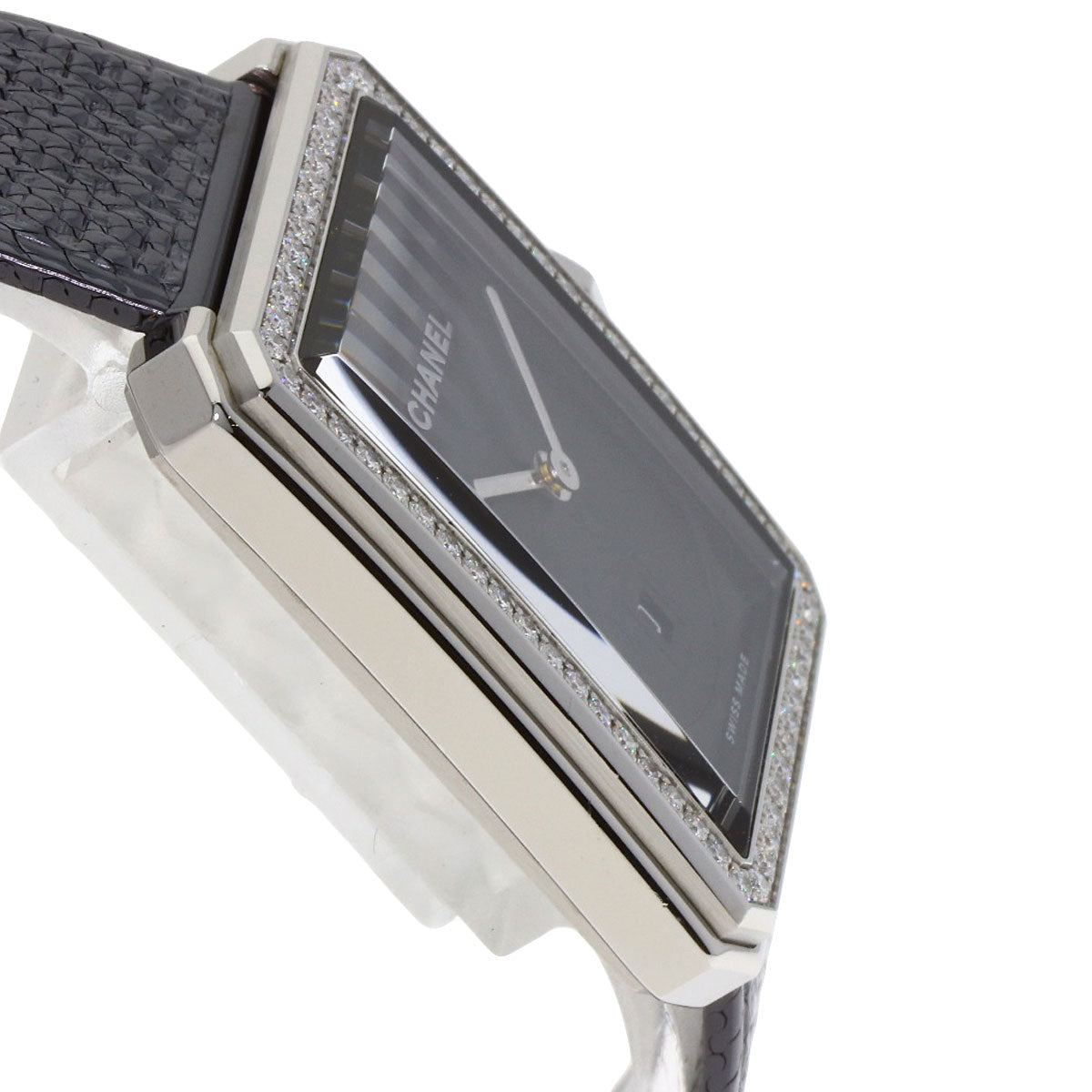 CHANEL Boyfriend Tweed Diamond Watches H5318 Stainless Steel/Stainless Steel Ladies