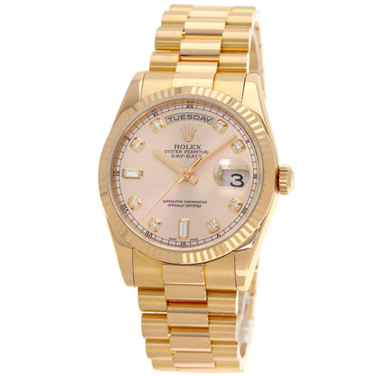 ROLEX Day Date 10P Diamond Watches 118235A K18 Pink Gold/18K Pink Gold mens