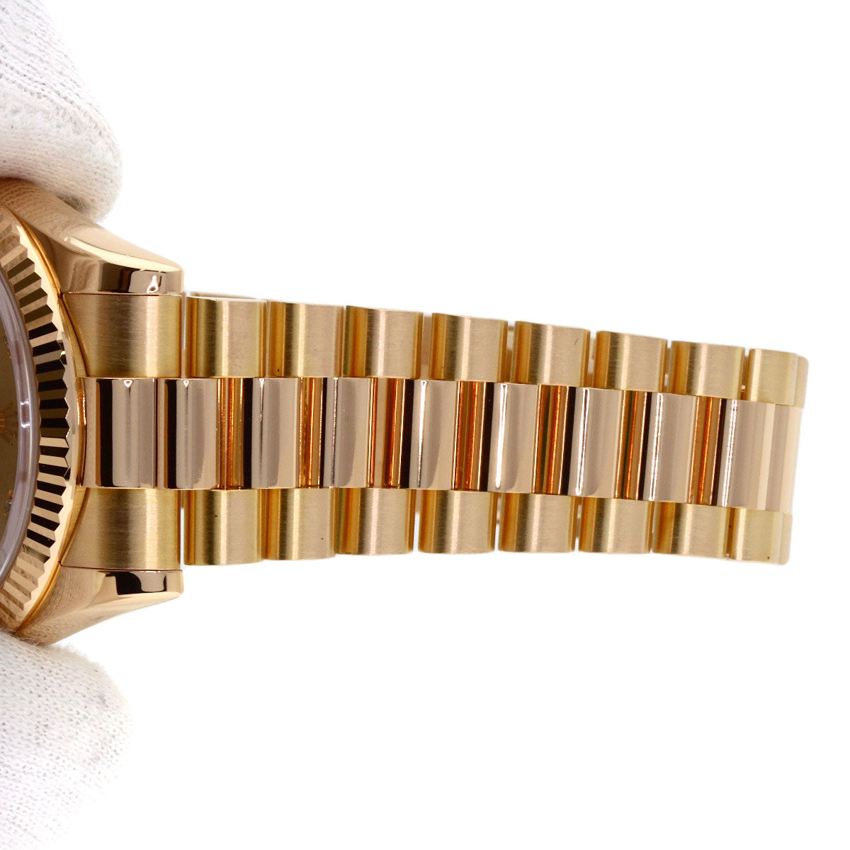 ROLEX Day Date 10P Diamond Watches 118235A K18 Pink Gold/18K Pink Gold mens