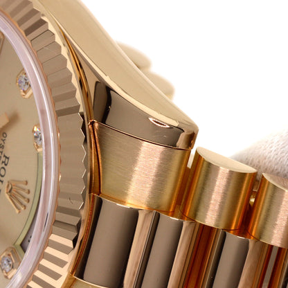 ROLEX Day Date 10P Diamond Watches 118235A K18 Pink Gold/18K Pink Gold mens
