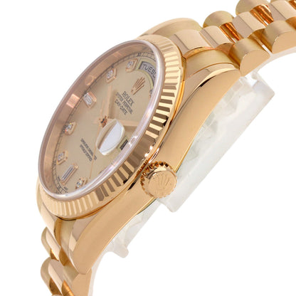 ROLEX Day Date 10P Diamond Watches 118235A K18 Pink Gold/18K Pink Gold mens
