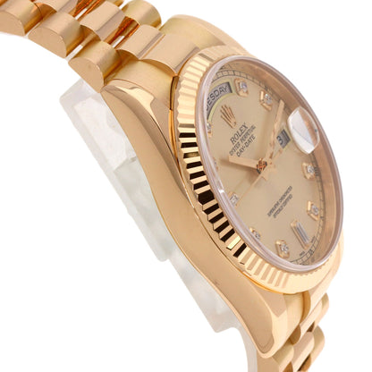ROLEX Day Date 10P Diamond Watches 118235A K18 Pink Gold/18K Pink Gold mens