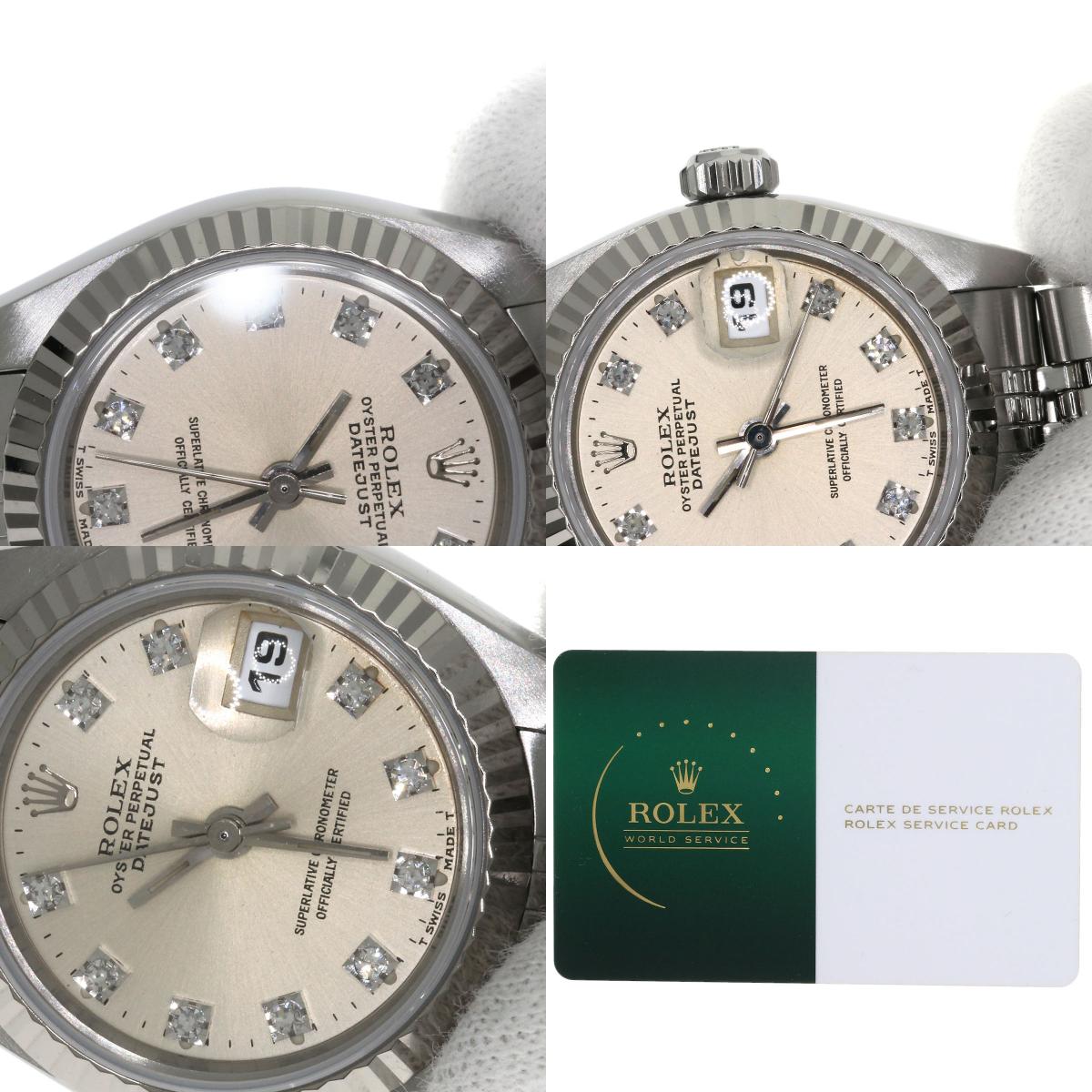 ROLEX DATEJUST 10P Diamond Watches 69174G Stainless Steel/Stainless Steel Ladies
