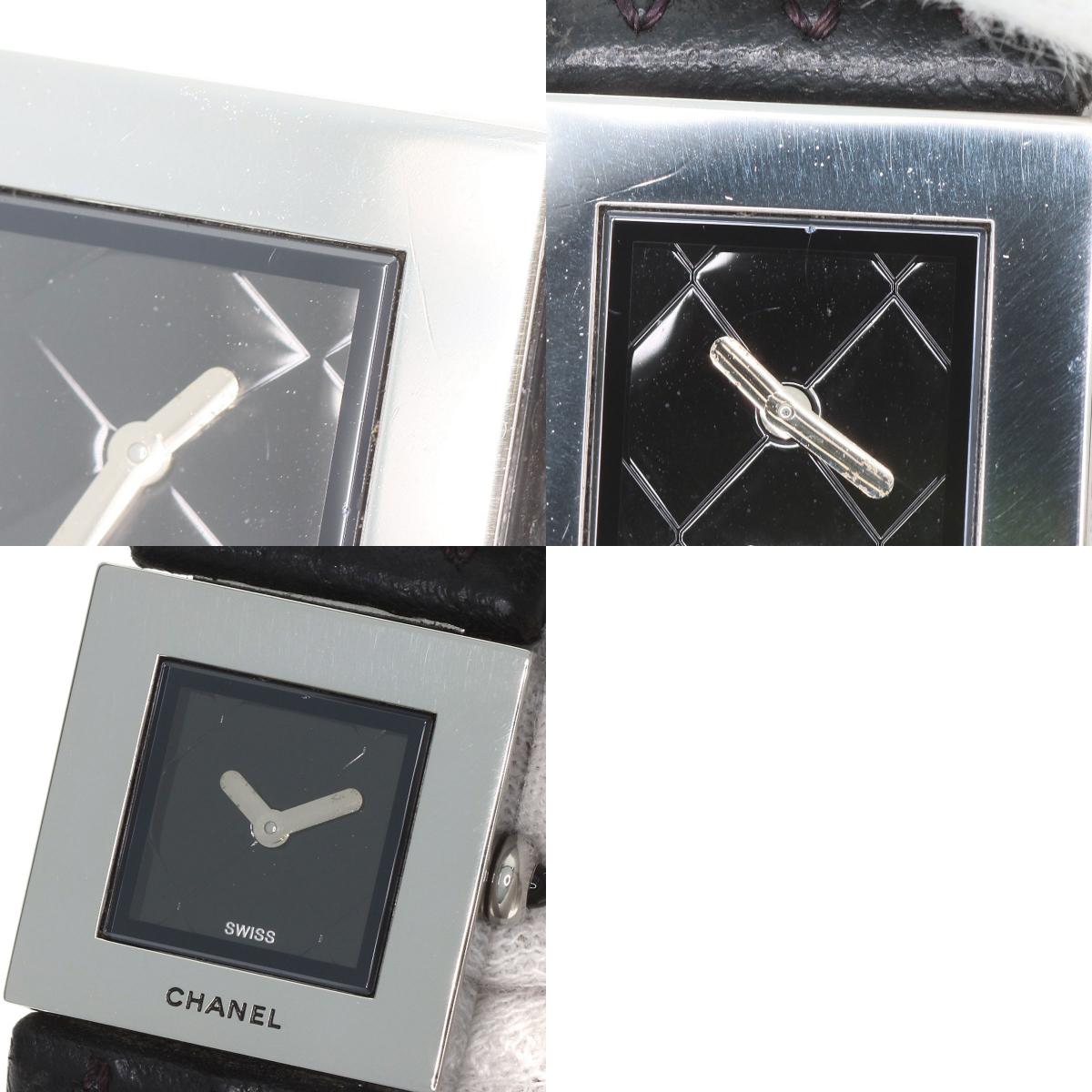 CHANEL Matelasse Watches H0116 Stainless Steel/Leather Ladies