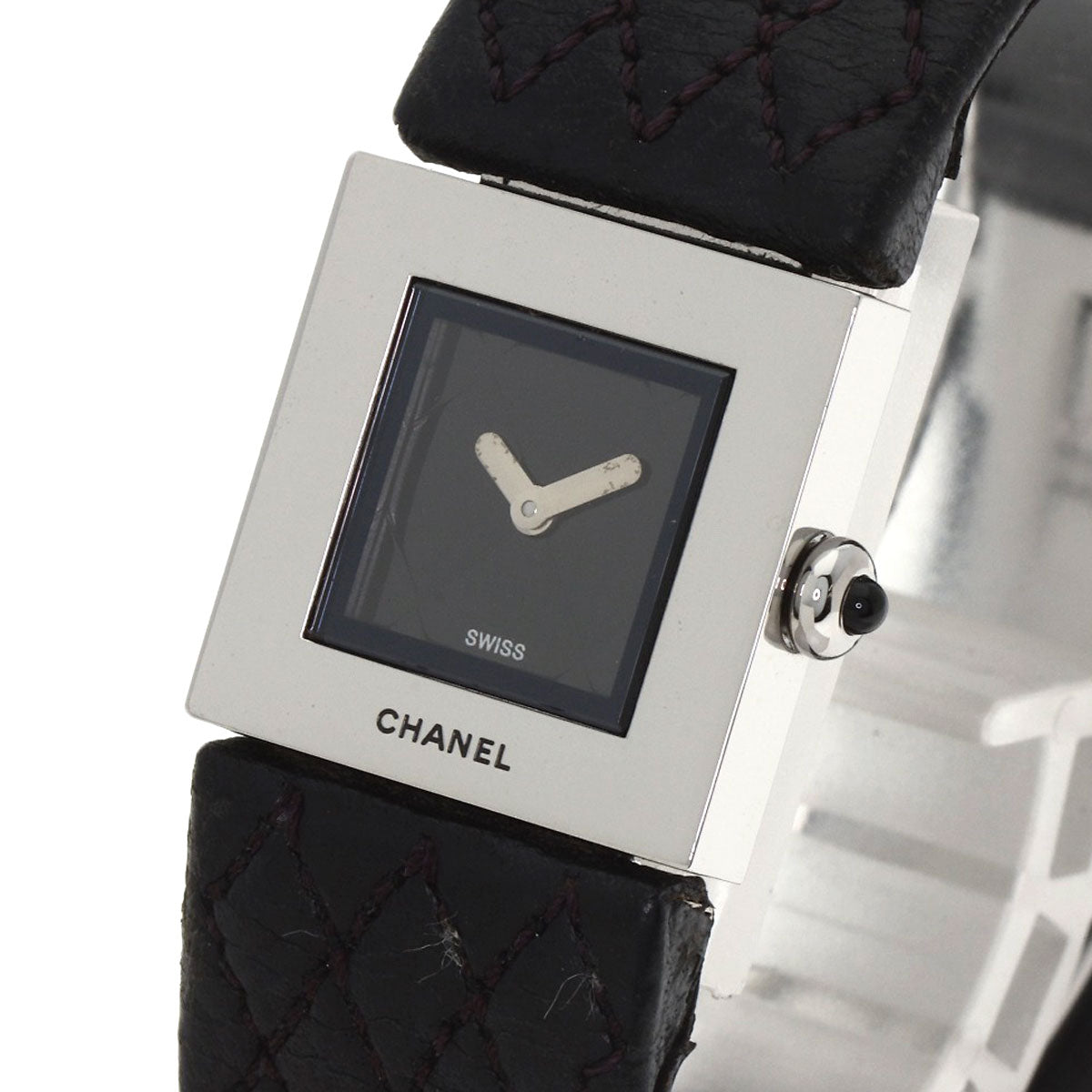 CHANEL Matelasse Watches H0116 Stainless Steel/Leather Ladies