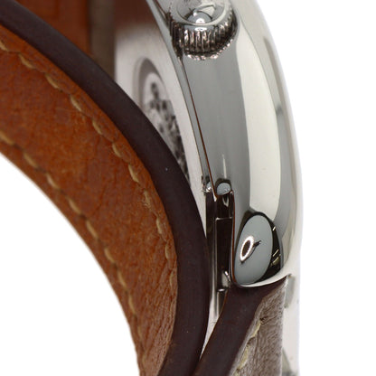HERMES Cape Cod Double Tour Etoupe Watches CT1.210 Stainless Steel/Leather Ladies