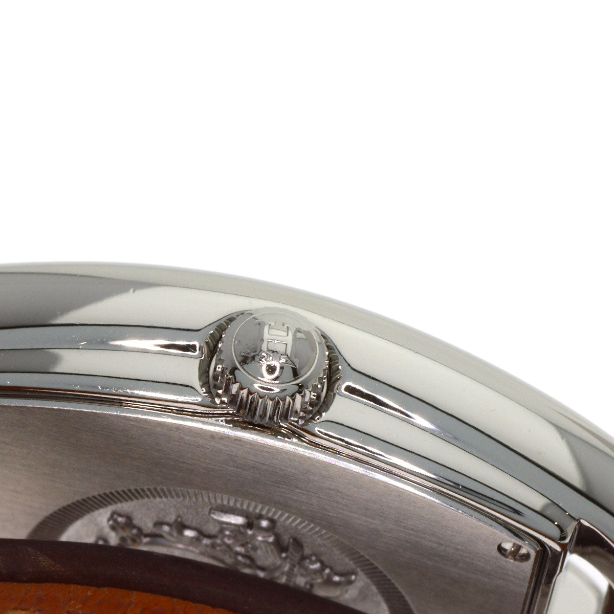 HERMES Cape Cod Double Tour Etoupe Watches CT1.210 Stainless Steel/Leather Ladies