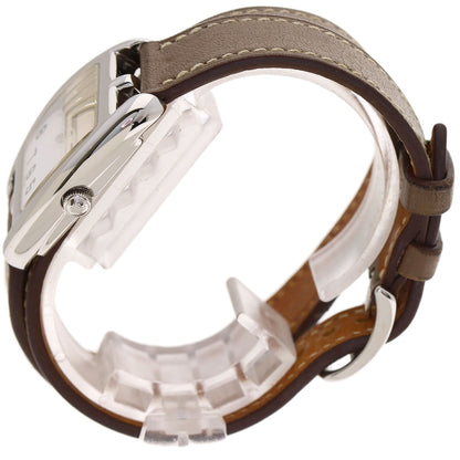HERMES Cape Cod Double Tour Etoupe Watches CT1.210 Stainless Steel/Leather Ladies