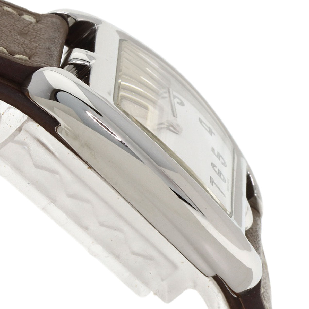 HERMES Cape Cod Double Tour Etoupe Watches CT1.210 Stainless Steel/Leather Ladies