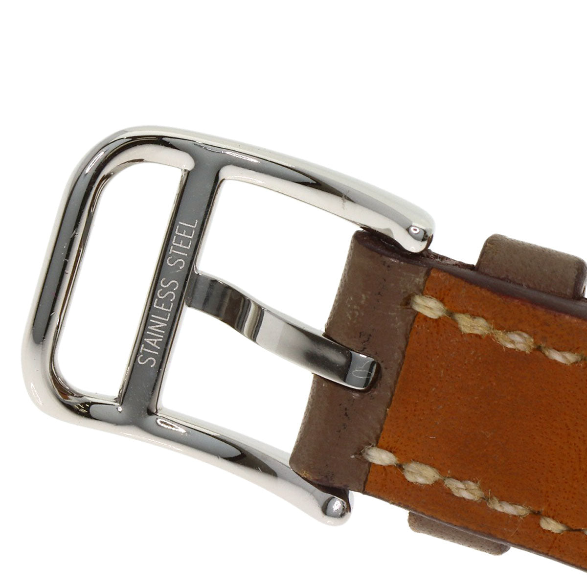 HERMES Cape Cod Double Tour Etoupe Watches CT1.210 Stainless Steel/Leather Ladies