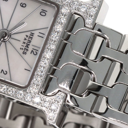HERMES H Watch Mini Diamond Watches HH1.130 Stainless Steel/Stainless Steel Ladies