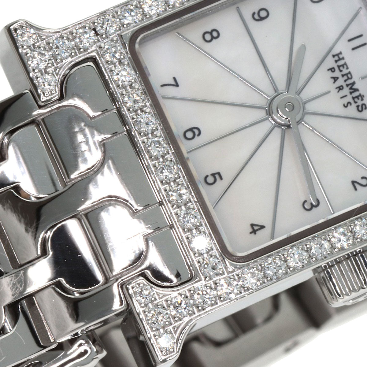 HERMES H Watch Mini Diamond Watches HH1.130 Stainless Steel/Stainless Steel Ladies