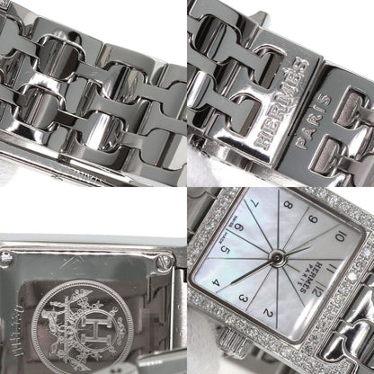 HERMES H Watch Mini Diamond Watches HH1.130 Stainless Steel/Stainless Steel Ladies