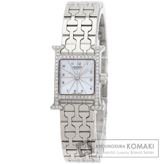 HERMES H Watch Mini Diamond Watches HH1.130 Stainless Steel/Stainless Steel Ladies