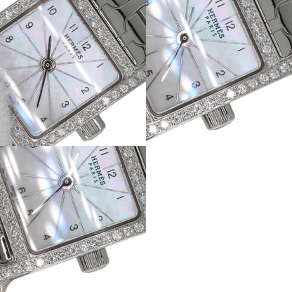 HERMES H Watch Mini Diamond Watches HH1.130 Stainless Steel/Stainless Steel Ladies