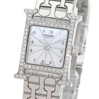 HERMES H Watch Mini Diamond Watches HH1.130 Stainless Steel/Stainless Steel Ladies