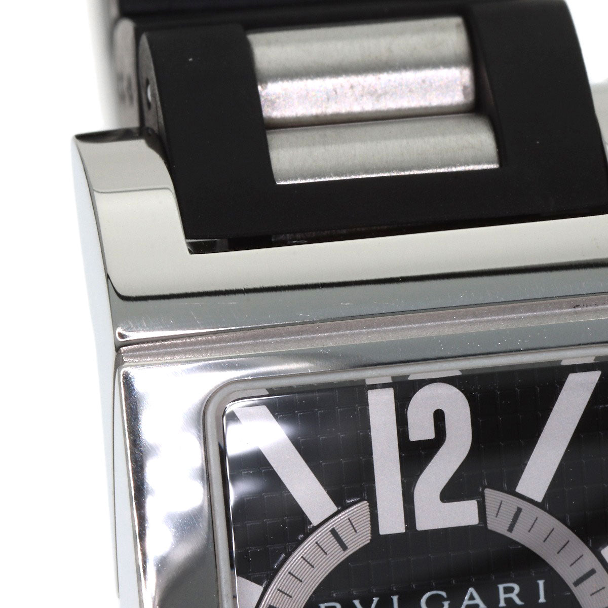 BVLGARI Rettangoro Watches RT39S Stainless Steel/Rubber Ladies