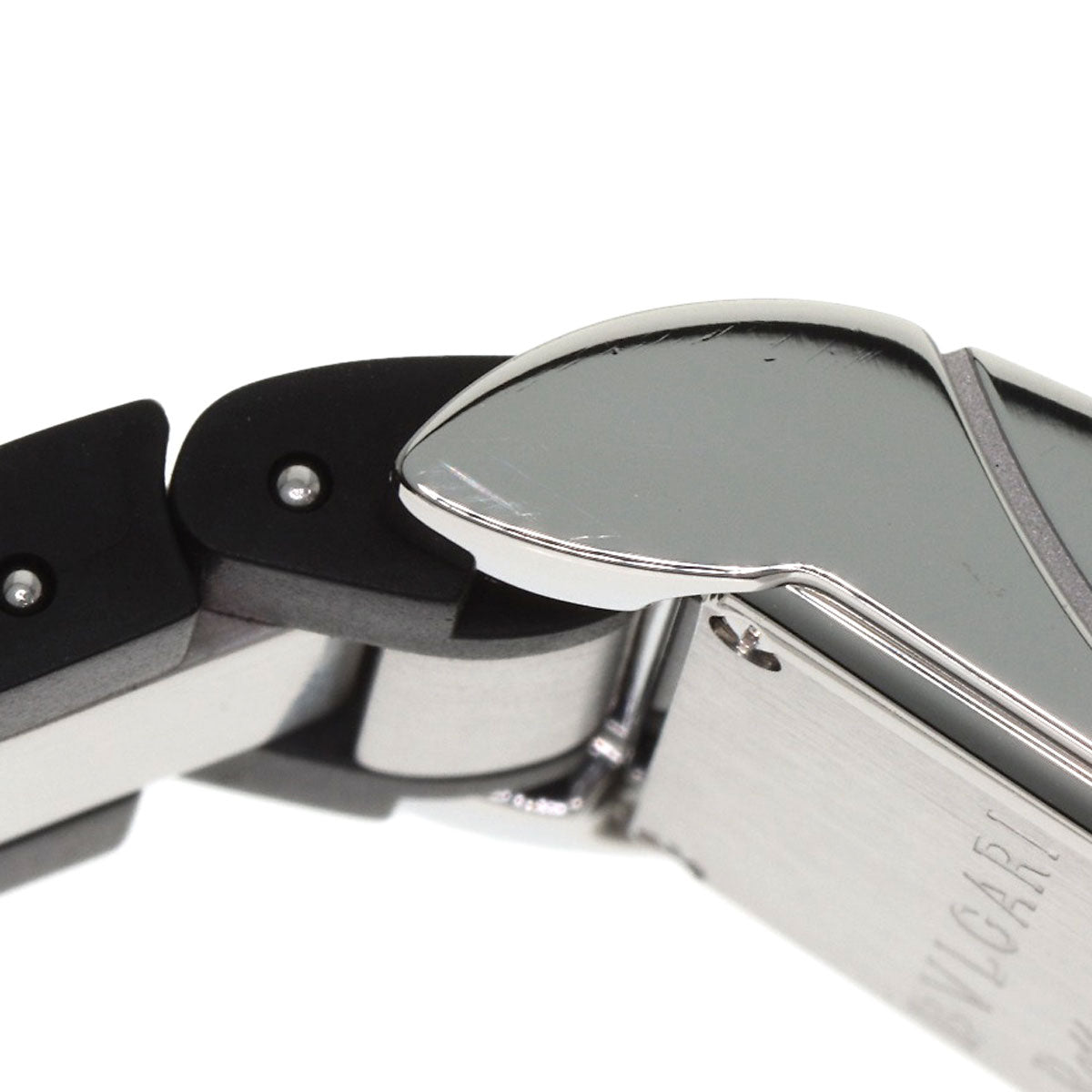 BVLGARI Rettangoro Watches RT39S Stainless Steel/Rubber Ladies