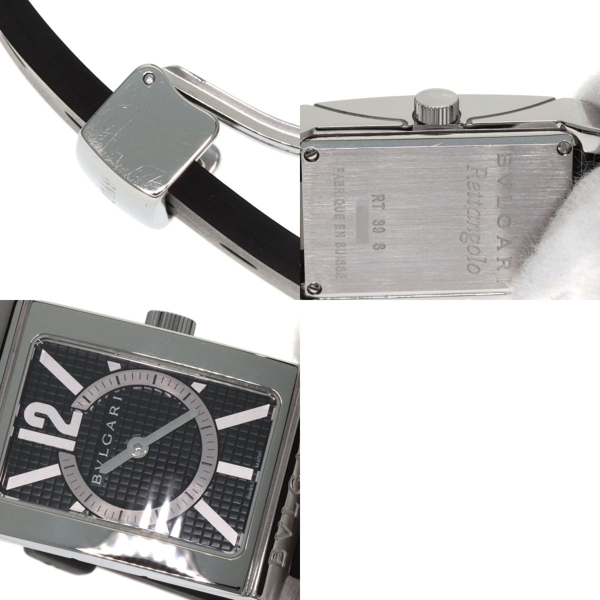 BVLGARI Rettangoro Watches RT39S Stainless Steel/Rubber Ladies