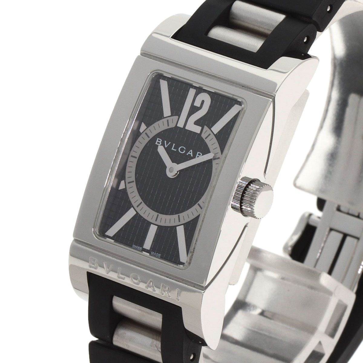 BVLGARI Rettangoro Watches RT39S Stainless Steel/Rubber Ladies