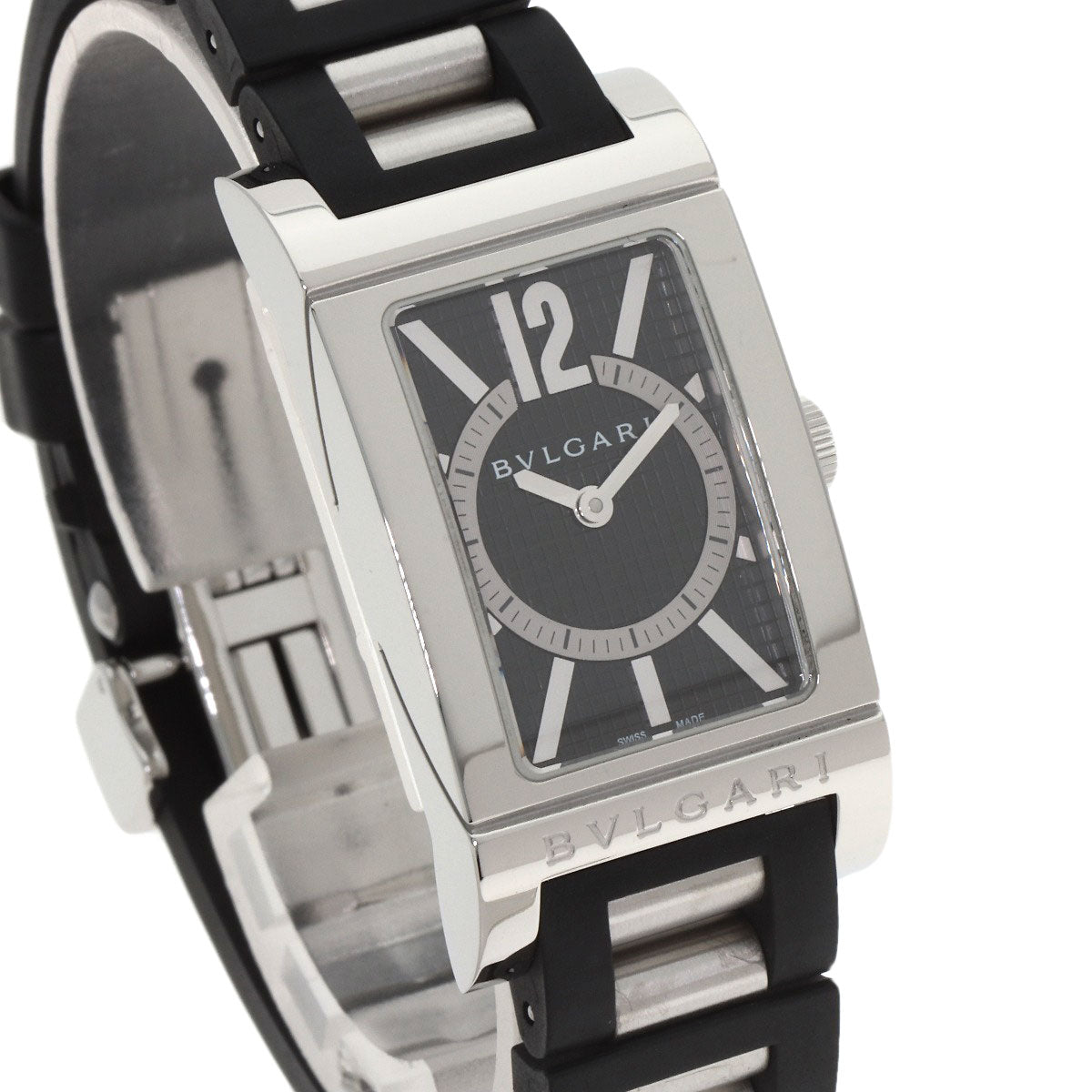 BVLGARI Rettangoro Watches RT39S Stainless Steel/Rubber Ladies