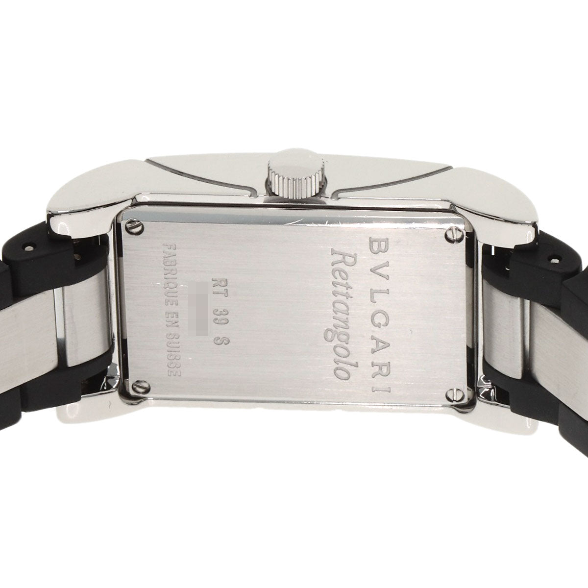 BVLGARI Rettangoro Watches RT39S Stainless Steel/Rubber Ladies