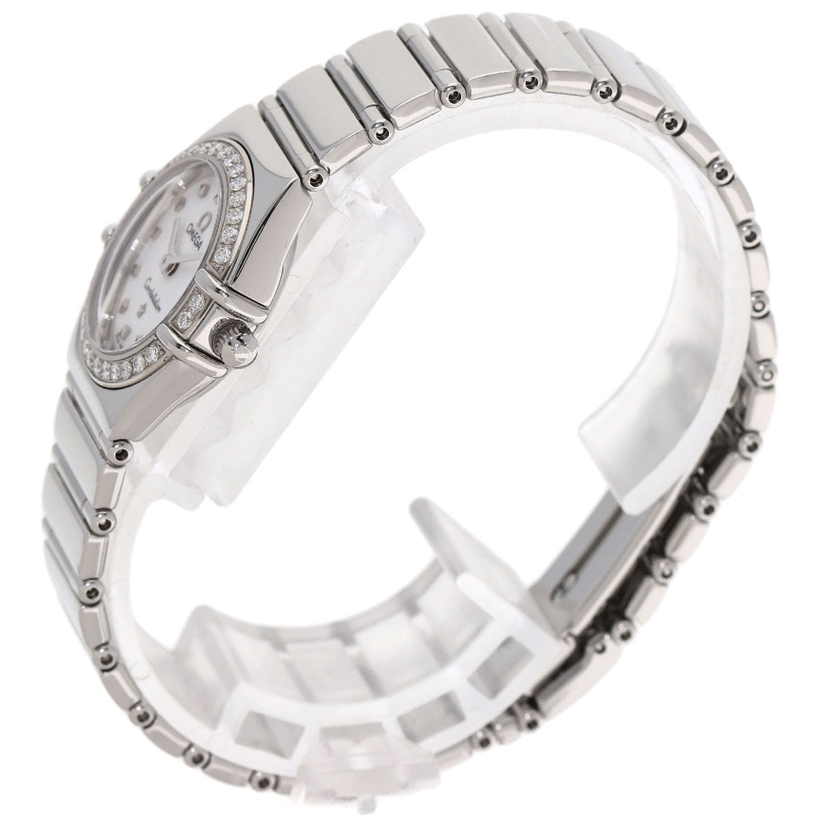 OMEGA Constellation Mini Bezel Diamond Watches 1465.71 Stainless Steel/Stainless Steel Ladies