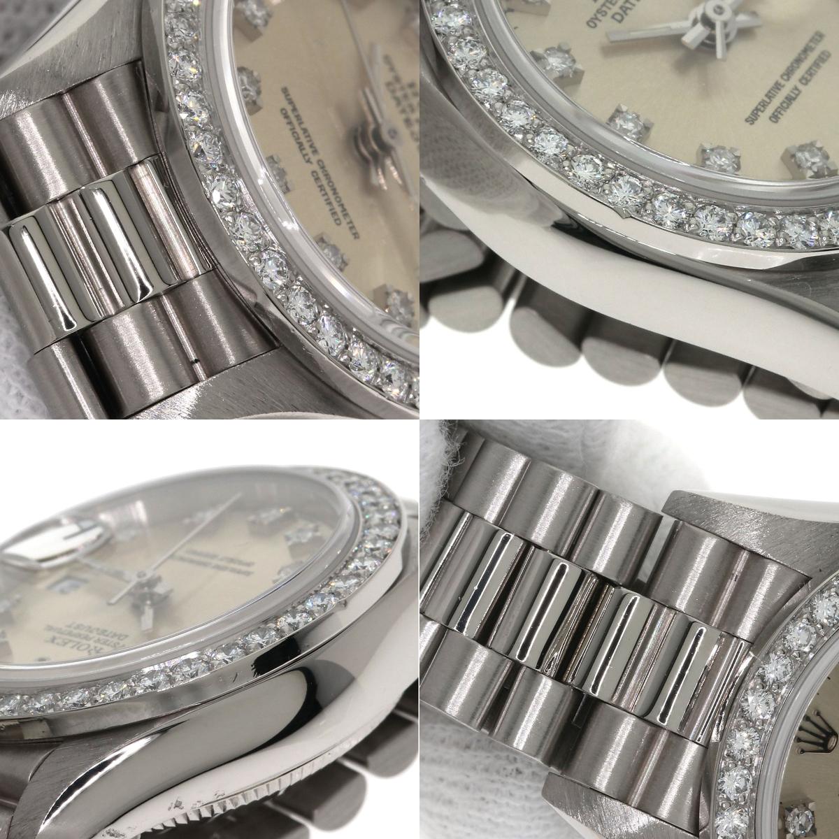 ROLEX DATEJUST 10P Diamond Watches 69139G K18 White Gold/K18 White Gold Ladies